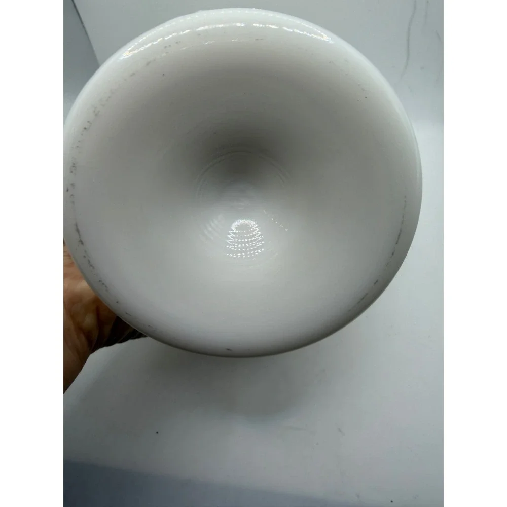 Vintage Westmoreland Milk Glass Paneled Grape Pedestal Pitcher White 8.5 Inch